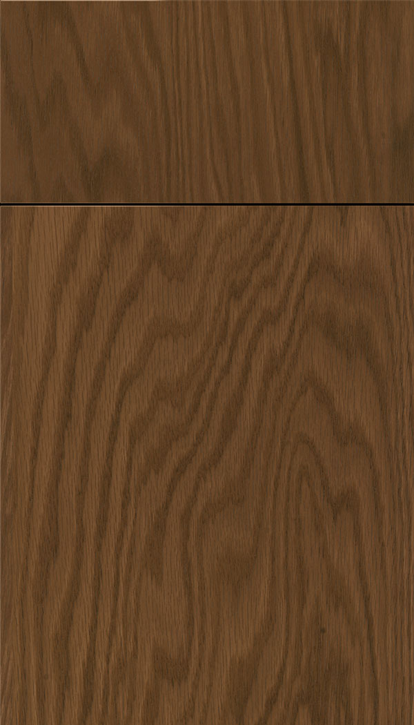 Lockhart Oak slab cabinet door in Sienna