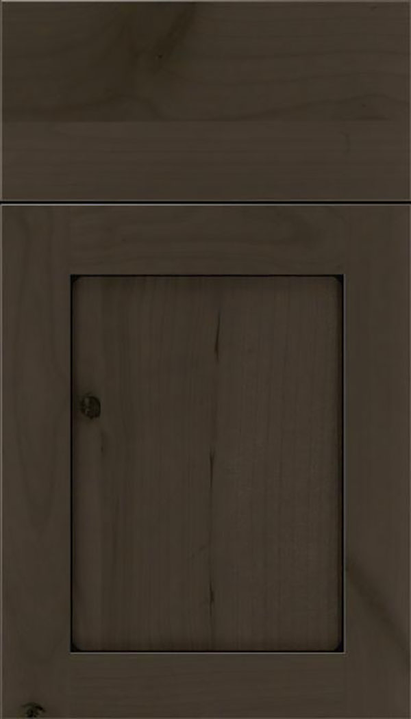 Salem Alder shaker cabinet door in Thunder with Black glaze