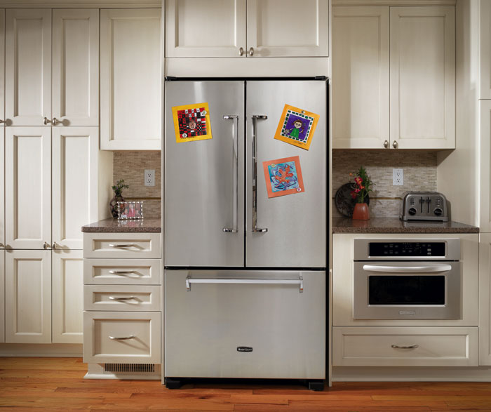 Off White Cabinets in a Casual Kitchen